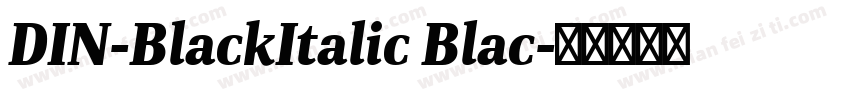 DIN-BlackItalic Blac字体转换